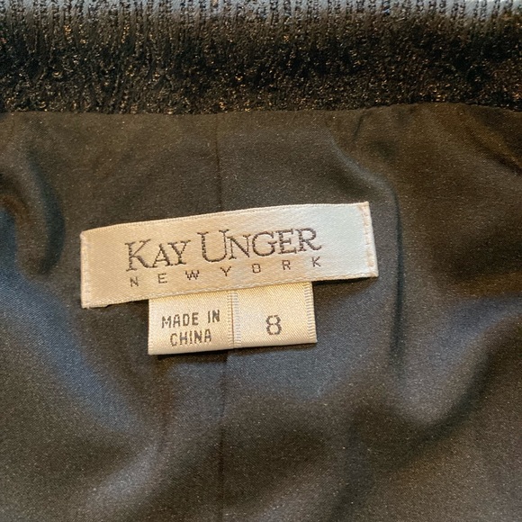 Kay Unger Satin Evening Dress with Cropped Jacket - Picture 5 of 15